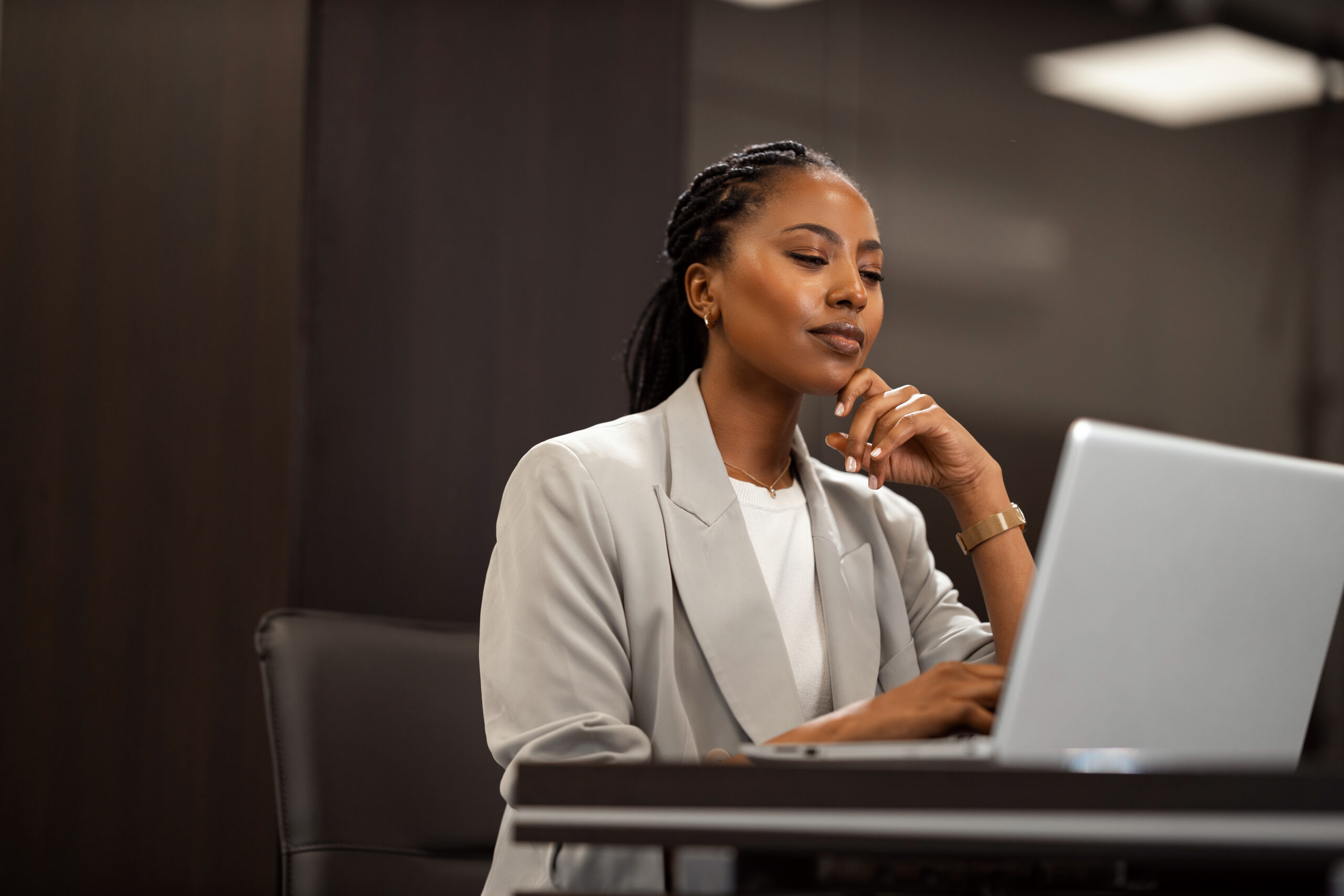 Applicant refining her marketing resume